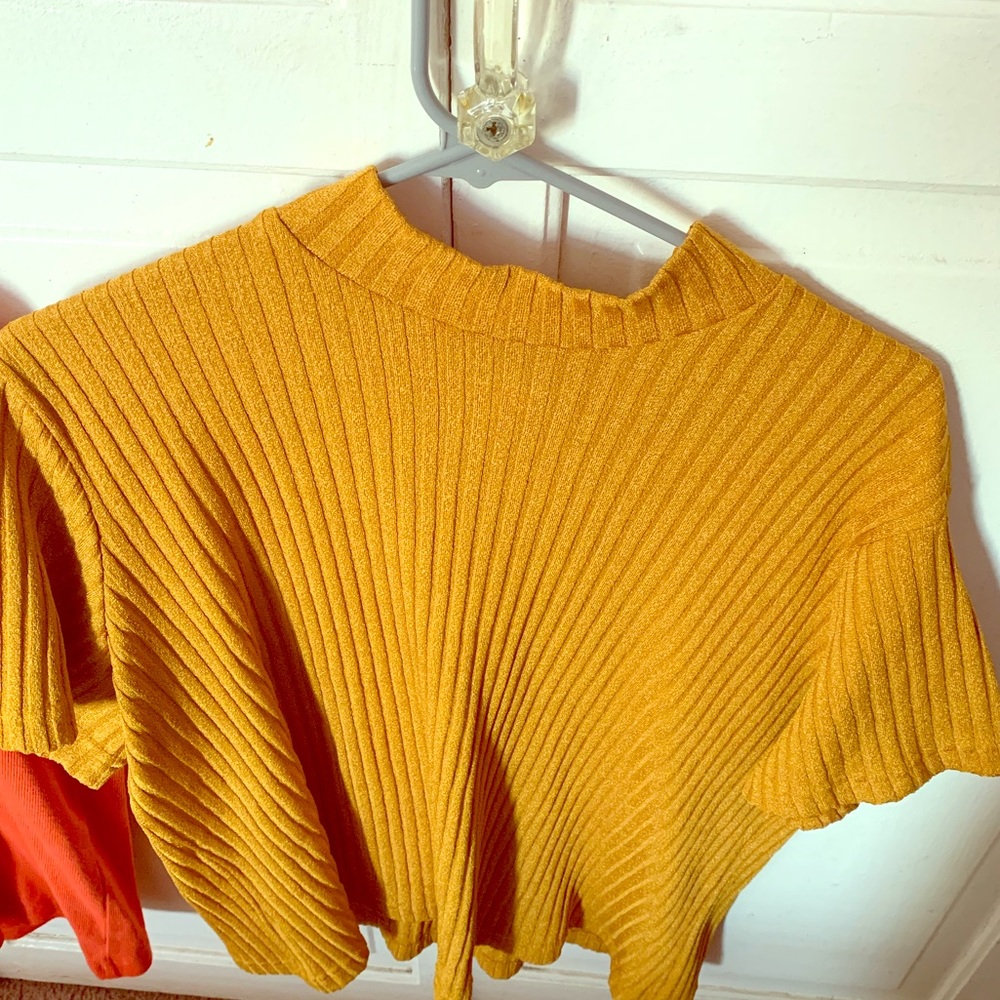 Gold mock neck shirt